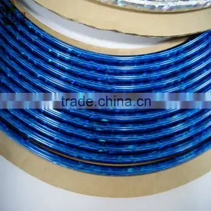 Chrome Glitter Blue 14m Decor Moulding Trim Strip Car Air Vent Sticker Door Edge Scratch Guard Protector Strip Roll New U Style thumbnail-5