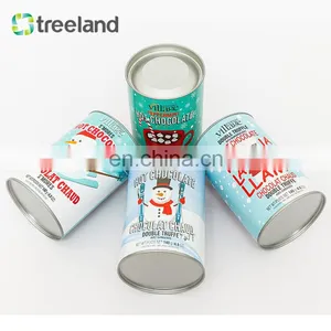 Fancy New Packaging Style Metal Lid Cookie Shortbread Use Round Cardboard Tube Packaging thumbnail-5