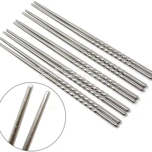 Premium Reusable Metal Stainless Steel Chopsticks Dishwasher Safe Lightweight Metal Chop Stick thumbnail-2