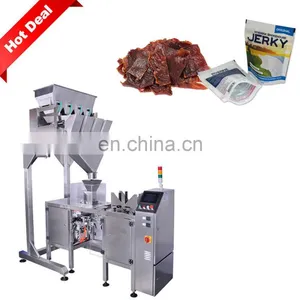 Good Quality Automatic Beef Jerky Flat Pouch Packaging Machine Beef Jerky Nitrogen Gas Flush Beef Jerky Packing Machine thumbnail-1