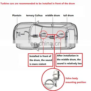 Car Exhaust Pipe Modification Valve Full Set of Accessories 12V Vacuum Pump Remote Control Actuator thumbnail-2