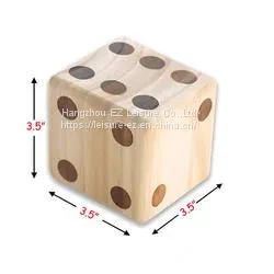 Giant Solid Wooden Garden Dice Set for Outdoor Fun Includes 6 Dice thumbnail-3