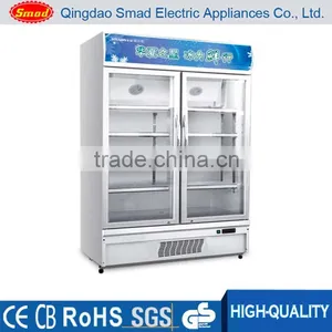 2 Door Beverage Cooler Beverage Display Cooler Fridge thumbnail-1