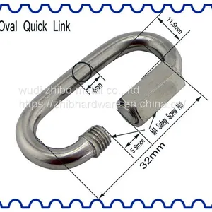 Stainless Steel 316 Carabiner Quick Link Hook Carabiner Hook Keychain M3.5/4/5/6/7/8/9/10/11/12/14 thumbnail-3
