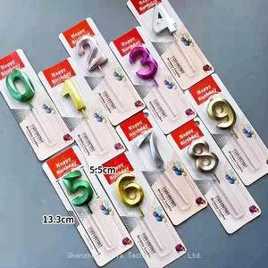Smokeless Gold Number Candles 0-9, Wholesale Decor for Graduation & Party Cakes thumbnail-4