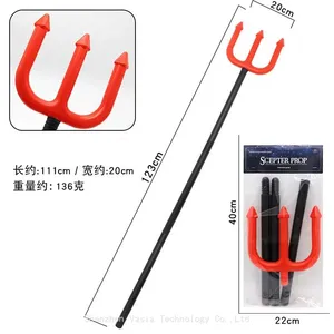 Kids Halloween Plastic Trident Props - Assembled Toy Weapons for Cosplay Parties thumbnail-5