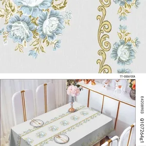 Fannel Back of Flower Oil Tablecloth Waterproof, Oil-proof, Easy to Clean, Perfect for Home Dining Tablecloth thumbnail-1