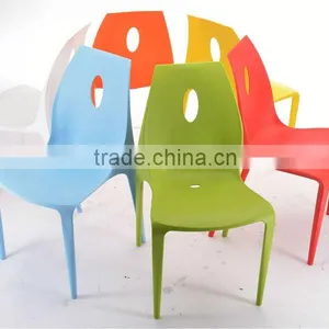 Modern Colorful PP Plastic Stackable Dining Home Chair thumbnail-2