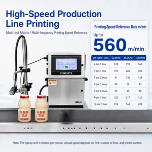 Probiotic Drink Bottle Small Character CIJ Inkjet Printer for Dairy Beverage Packaging and Filling Line Coding thumbnail-2