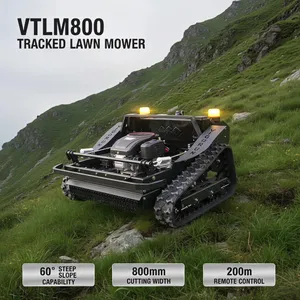 Vigorun VTLM800 800mm Tracked Remote Control Slope Lawn Mower RC Grass Cutter for Hillsides and Steep Terrain thumbnail-1