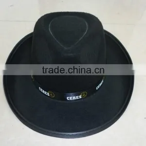 Fashion Fedora Hat Cust om Logo Band,wool Felt Fedora Hat Polyester Felt Hat Promotion Hat thumbnail-4