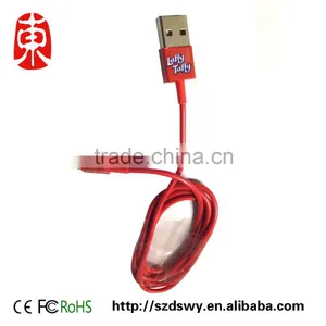 Hot Selling Water-print USB Cable Custom Logo Colorful USB Charging Cable for Phone thumbnail-1