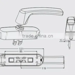 Aluminium Window Handle Lock thumbnail-2