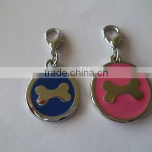 China Factory Enameled Zinc Alloy Metal Round Bone Shaped Dog Tags thumbnail-1