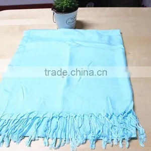 Fashionable Modal Long Tassel Scarf Factory Wholesale Polyester Viscose Scarf Quality Choice thumbnail-2