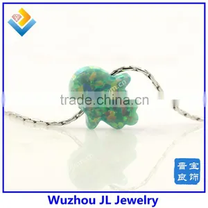 925 Sterling Silver Synthetic Hamsa Opal Gems Necklace For Sale Online With Factory Price thumbnail-3