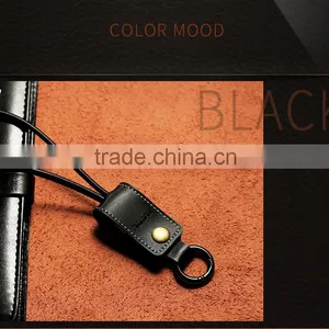 Remax RC-034i Genuine Leather Key Ring USB Cable for IPhone 6 6s Plus SE Cord Special Strap Design 32cm Cable For IOS TB-0389 thumbnail-3