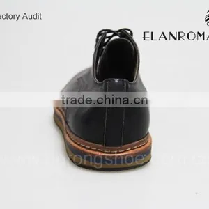 Black Fashion Lace up Leather Shoes for Men in Guangzhou Manufacturer thumbnail-4