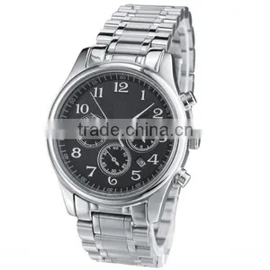 High Quality Big Face Metal Strap All Stainless Steel Watch With Six Hands thumbnail-1