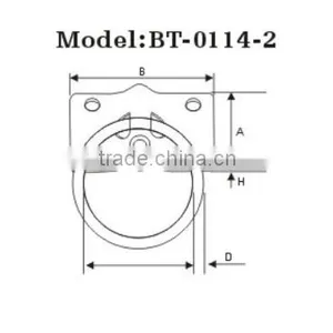 Steel Electric Galvanized Hitching Ring Lag thumbnail-2