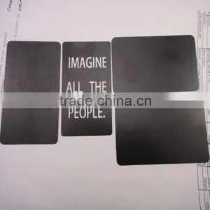 High Quality Stainless Steel Black Laser Carve Metal Name Cards thumbnail-1