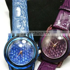 Water Brick Surface pu Leather Couple Watches thumbnail-1