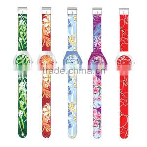Fashion PVC Band Plastic Watch for Promotion Plastic Ladies Watch Custom Printed Strap Womens Full Printed Plastic Watch thumbnail-4