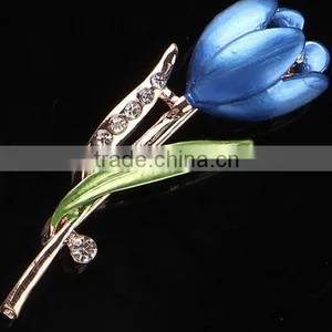 Enamel Personalized Fashion Tulip Flower Brooch thumbnail-1