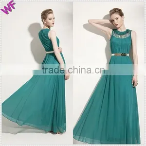 2015 New Design Sleeveless Chiffon Maxi Dresses Quality Choice thumbnail-2