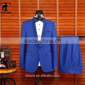 Hot New Products for 2016 High Quality Wholesale Formal Frock Dress Embroidery Design Man's Suits thumbnail-2