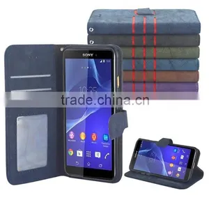 New Design PU Book Leather Case For Sony Xperia Z4 thumbnail-1