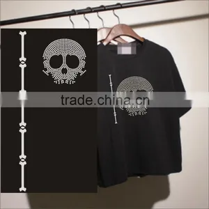 Hotfix Rhinestone Nailhead Skull Heat Transfer Iron on Apparel Supplier's Choice thumbnail-1