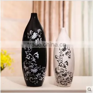 2 Pieces per Set Hand Painted Glazed Ceramic Vase Made in China Factory thumbnail-1