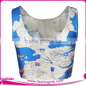 Wholesale Fancy Sleeveless Organic Cotton Tank Tops for Ladies Women thumbnail-1