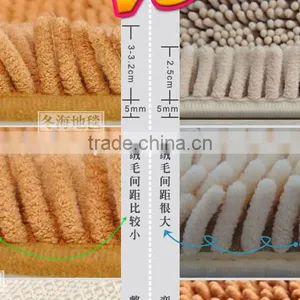 Long Pile Chenille Room Mat and Rugs High Quality With Anti Slip Base thumbnail-4