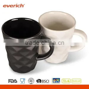 Everich 300ml Porcelain Cups & Ceramic Coffee Mug With Diamond Surface thumbnail-6