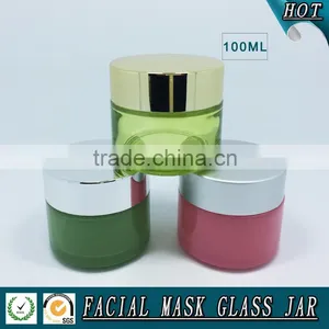 100ml Empty Cylinder Cosmetics Facial Mask Glass Jar Quality Choice thumbnail-1