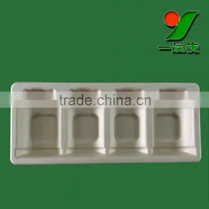 Food Grade Biodegradable Thermoformed Pulp Chocolate Blister Trays,Brown Color Eco Friendly Molded Recycled Paper Pulp Tray thumbnail-5