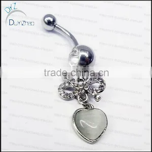 Anime Belly Button Ring Cat Eye Stone Beautiful Navel Piercing thumbnail-1