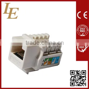 High Quality Cat 5e UTP Keystone Jack 90 Degree thumbnail-1