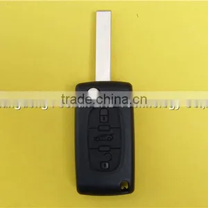 3 Buttons Remote Key Fob Case Replacement Uncut Blade Peugeot 407 CE0523 thumbnail-2