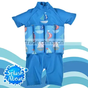 Specialized Swimwear Suppliers Fancy Transparent NEOPRENE Sun-proof Made in Taiwan 1-6y Floating Suit thumbnail-1
