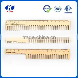 High Quality Wooden Shaped Straight Ruler Drawing Stencil Ruler for Kids thumbnail-2