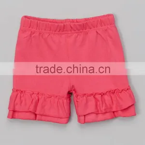 Girl Boutique Style Ruffle Shorts Baby Toddler Infant Ruffle Short Pants Cotton Knit Shorts thumbnail-1