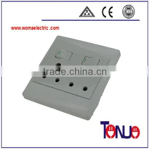 South African2 Gang 15A Wall Switch Socket thumbnail-1