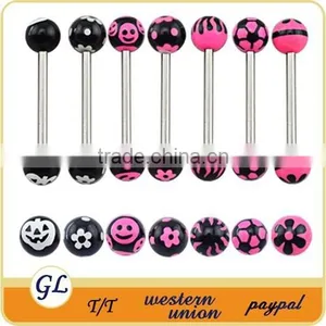 TR01046 Cool Piercing Barbell Colored Tongue Piercing thumbnail-4