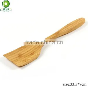 Bamboo Wooden Slotted Scoop Scoop With Holes thumbnail-1