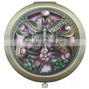 Hot Printing Heart Shape Custom Fashion Aluminum Cosmetic Mirror Quality Choice thumbnail-6