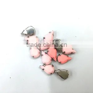 8*13mm Teardrop Peach Pastel Candy Acrylic Rhinestone Metal Claw Garment Trim Sew on Craft Diy Hobby Bags Gemstone thumbnail-3