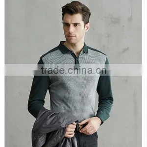 Men's Casual Bussiness Long Sleeve POLO Shirt thumbnail-3
